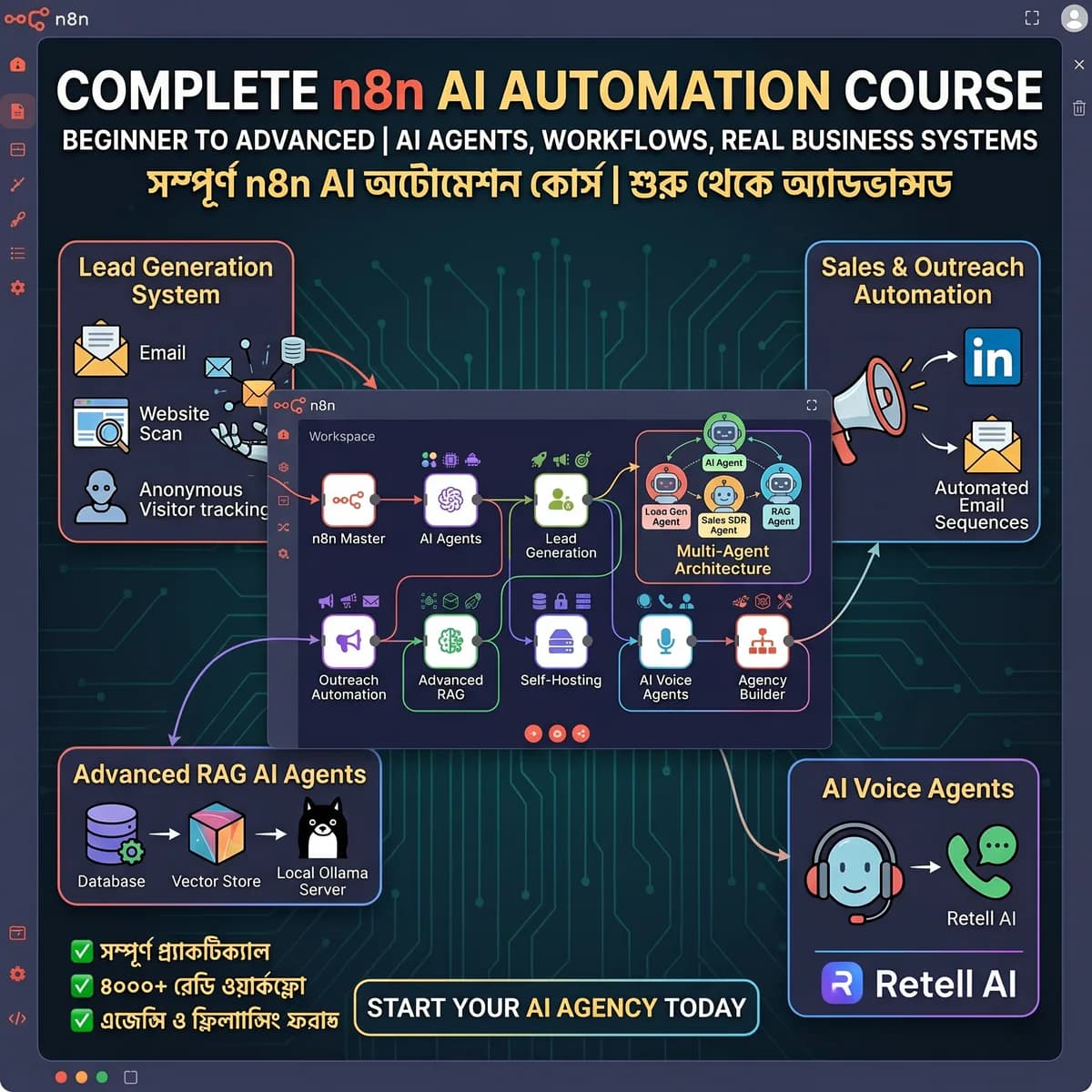 Master n8n Automation & AI Agents Course – Build & Sell AI Systems (English)